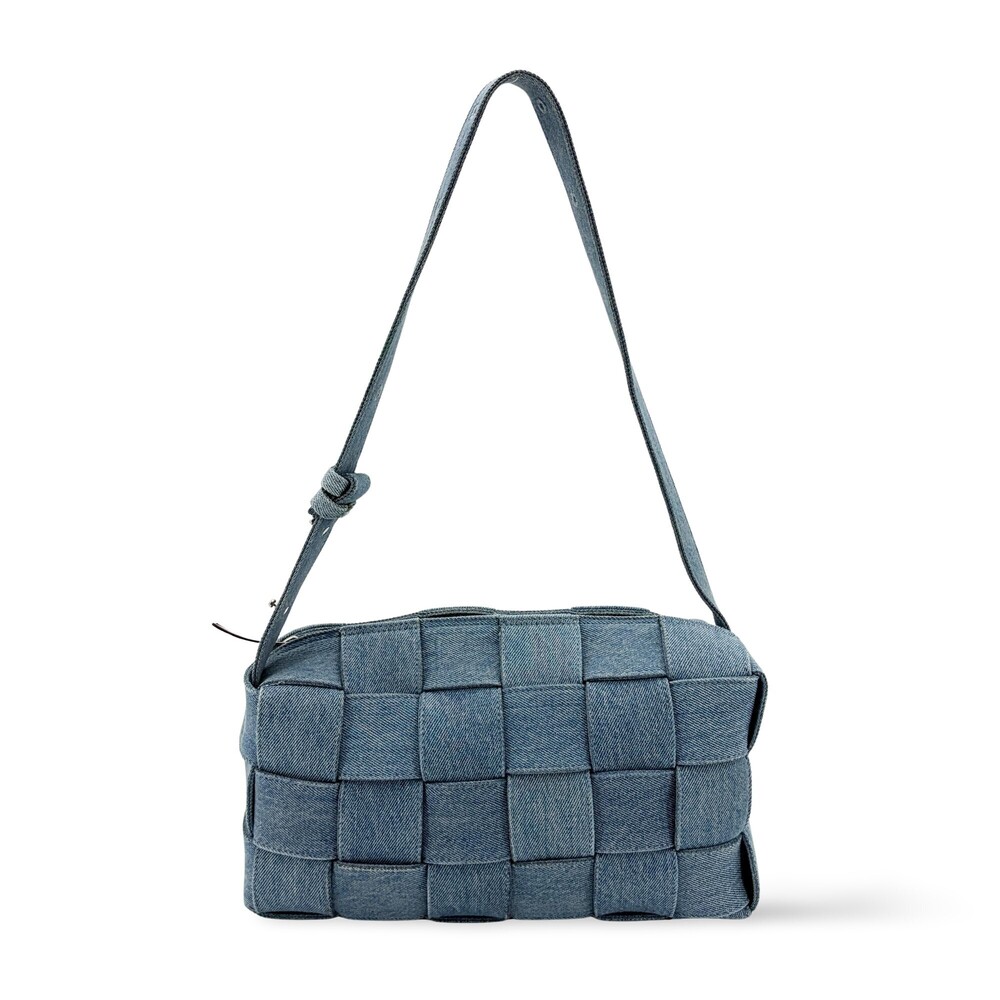 Bottega Veneta Cassette Maxi Intrecciato Denim
